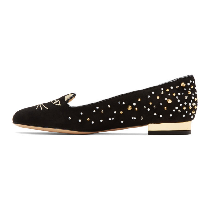 Charlotte Olympia Black Kitty Flats Charlotte Olympia