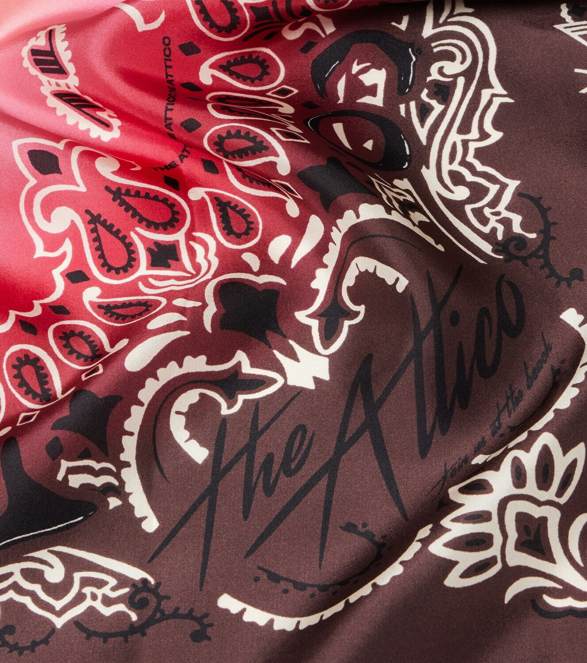 The Attico Printed silk scarf