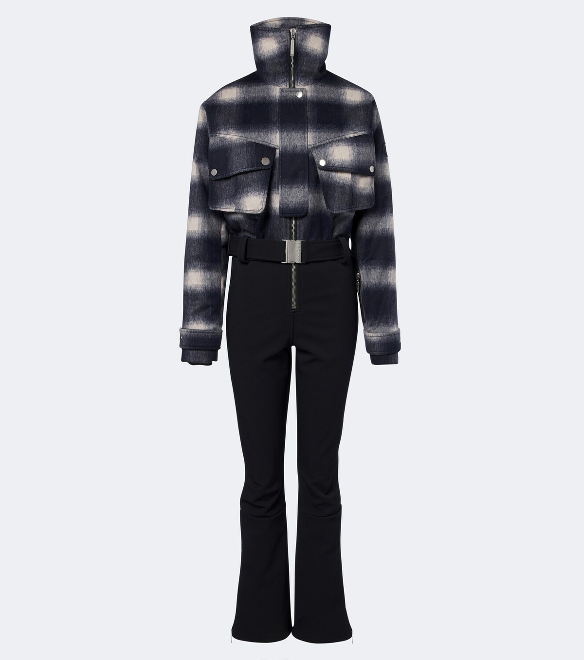 Cordova Telluride checked wool-blend ski suit