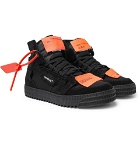 Off-White - Off-Court 3.0 Suede, Leather and Canvas High-Top Sneakers - Black