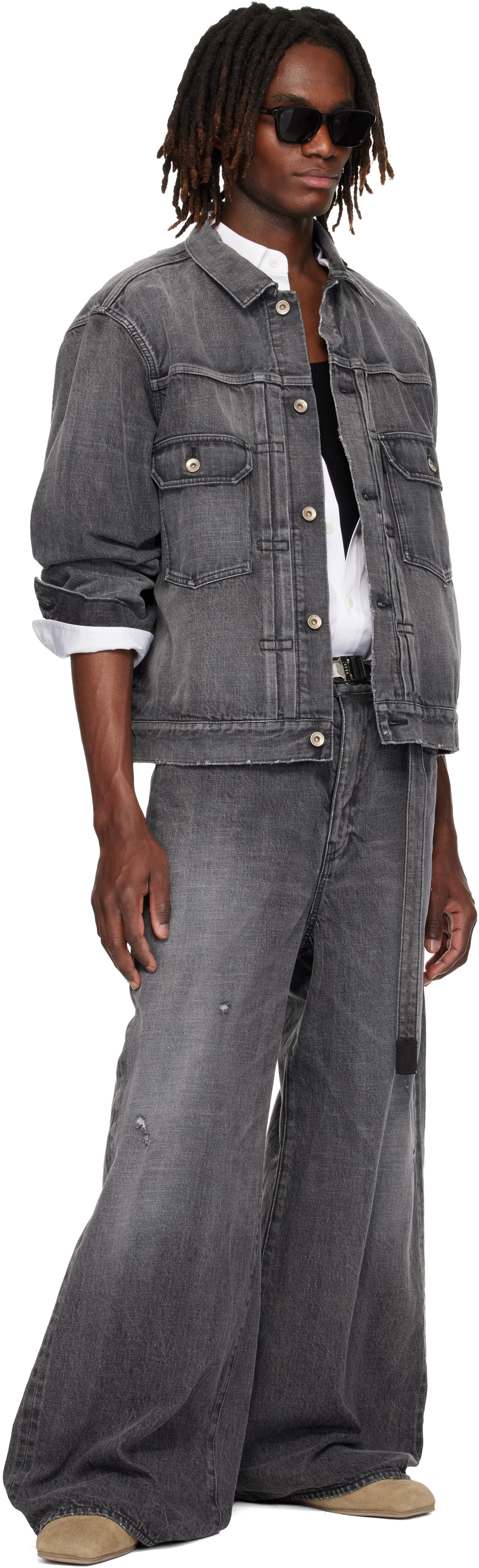 sacai Black BEYONDEXX Denim Jacket