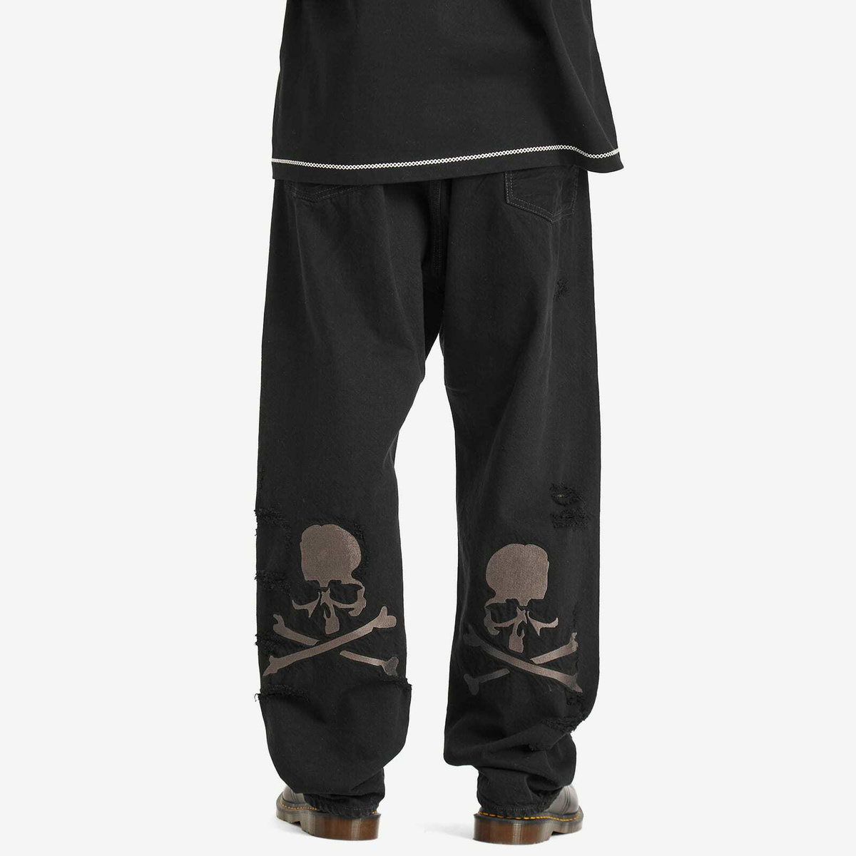 まち mastermind JAPAN Men's Inside-Out Straight Denim Pants in