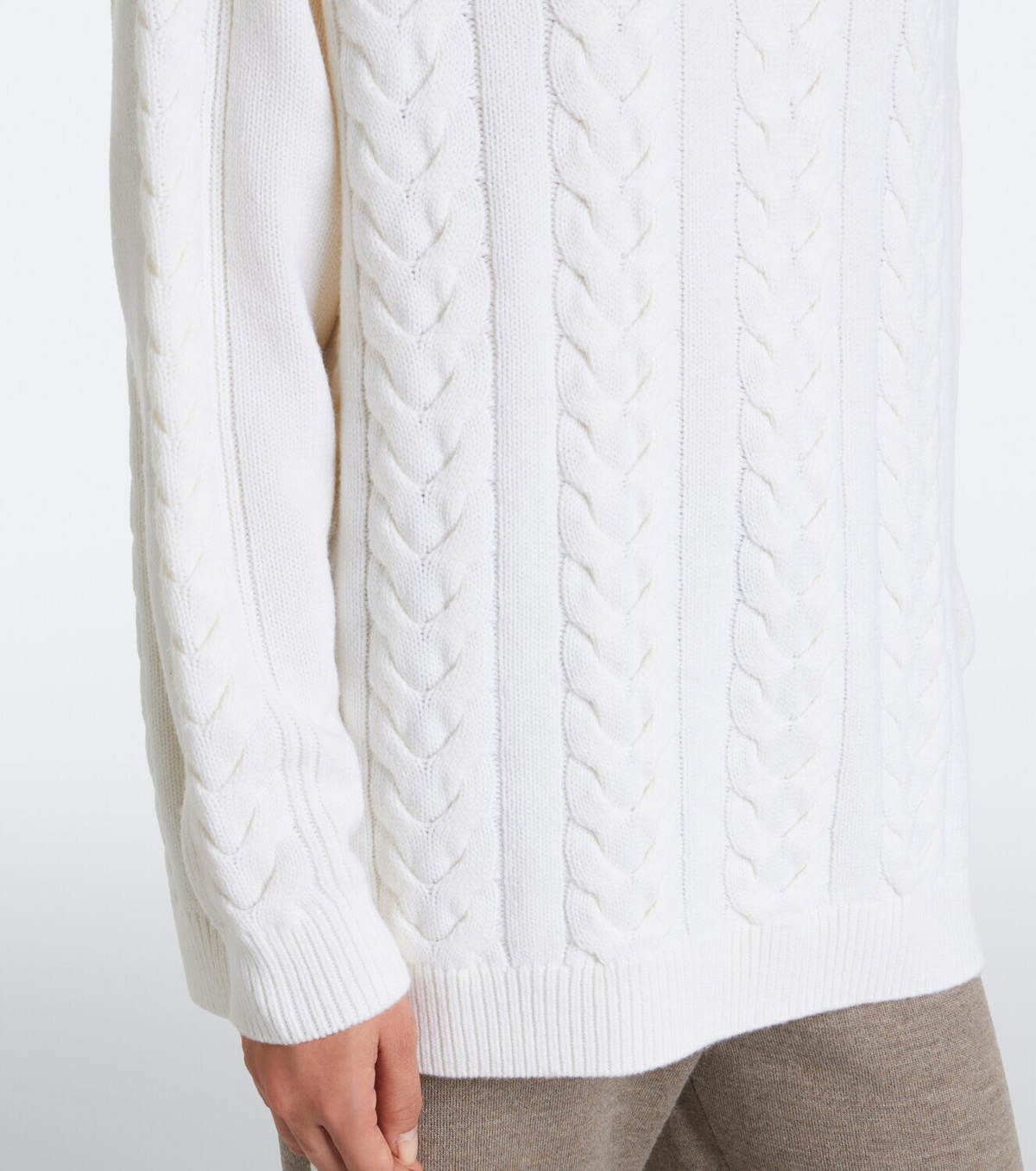 Fusalp Elwena cable-knit wool and cashmere sweater