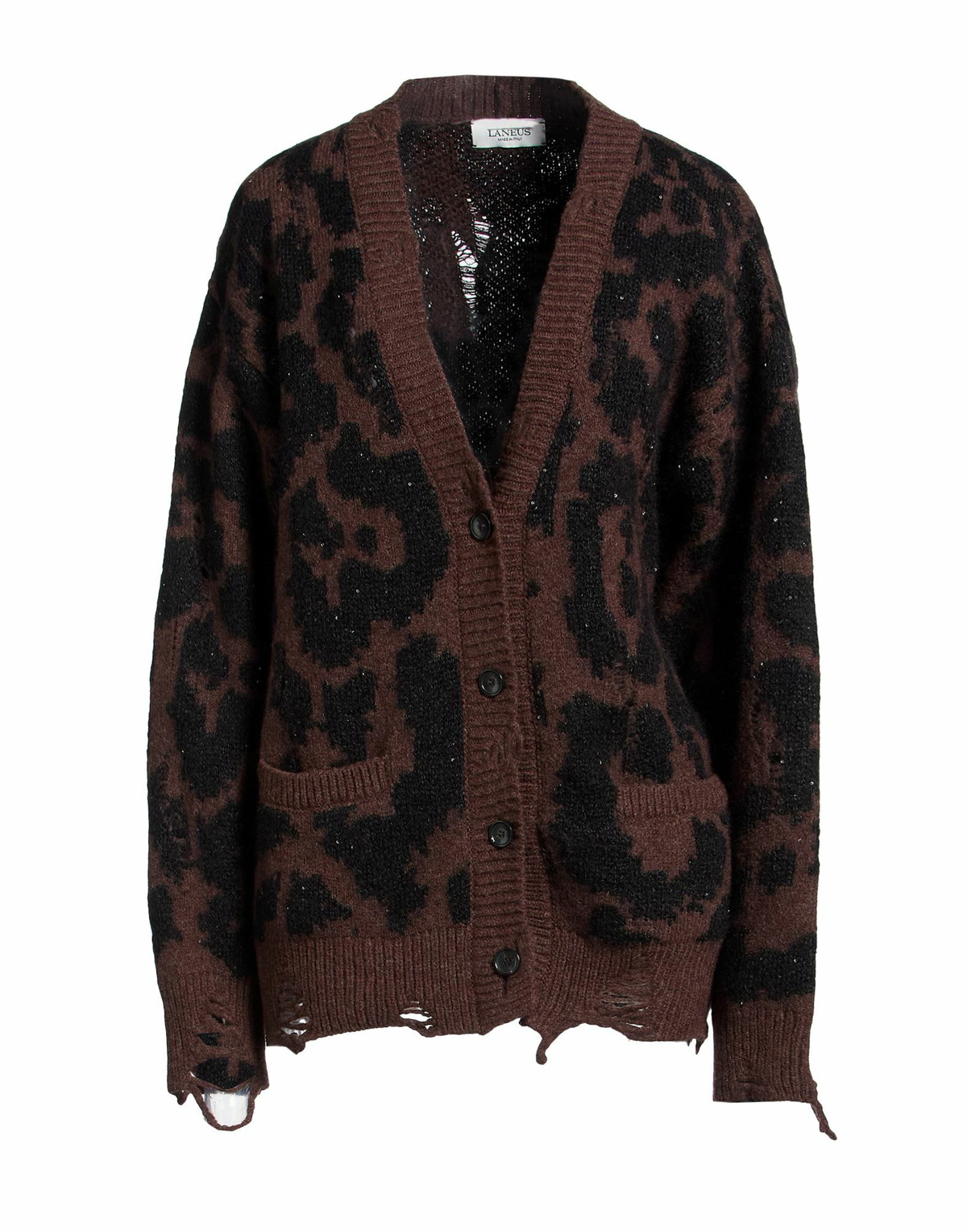 Laneus Womens Cardigan in Brown