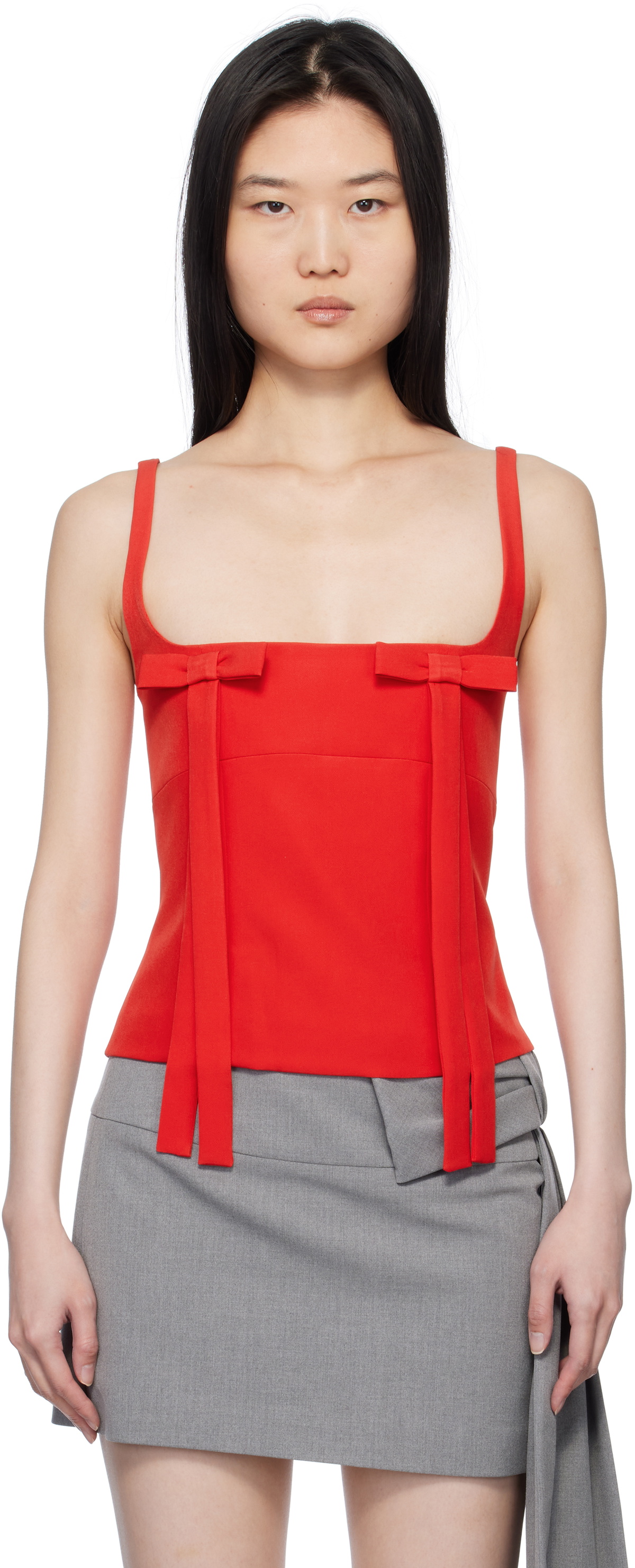Sandy Liang Red Teacup Tank Top Sandy Liang
