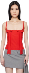 Sandy Liang Red Teacup Tank Top