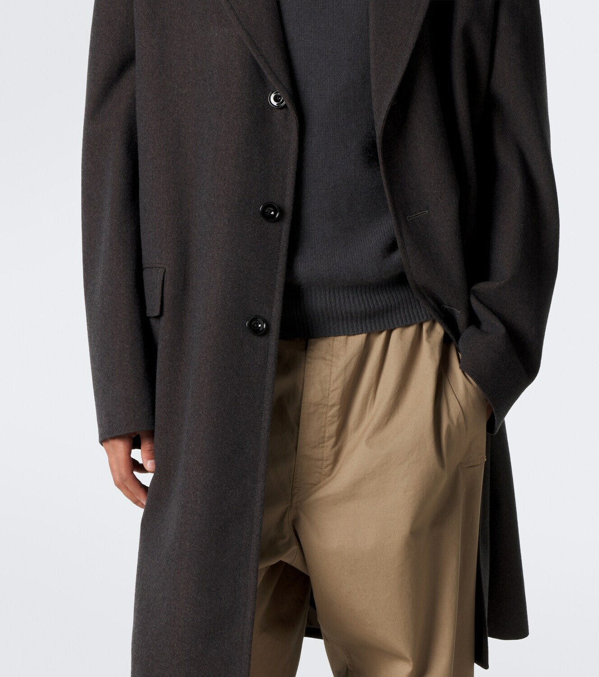 Lemaire Chesterfield wool and cotton overcoat