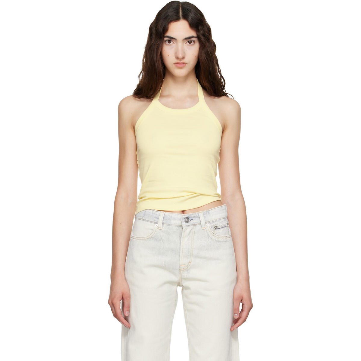 FLORE FLORE Yellow Angie Tank Top