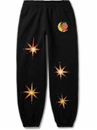 SKY HIGH FARM - Ally Bo Printed Upcycled and Organic Cotton-Jersey Sweatpants - Black