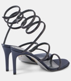 Rene Caovilla Cleo 80 glitter satin sandals