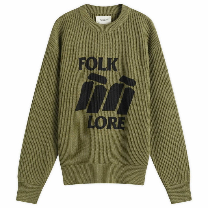 Photo: Heresy Men's Ray's Knit Sweater in Green
