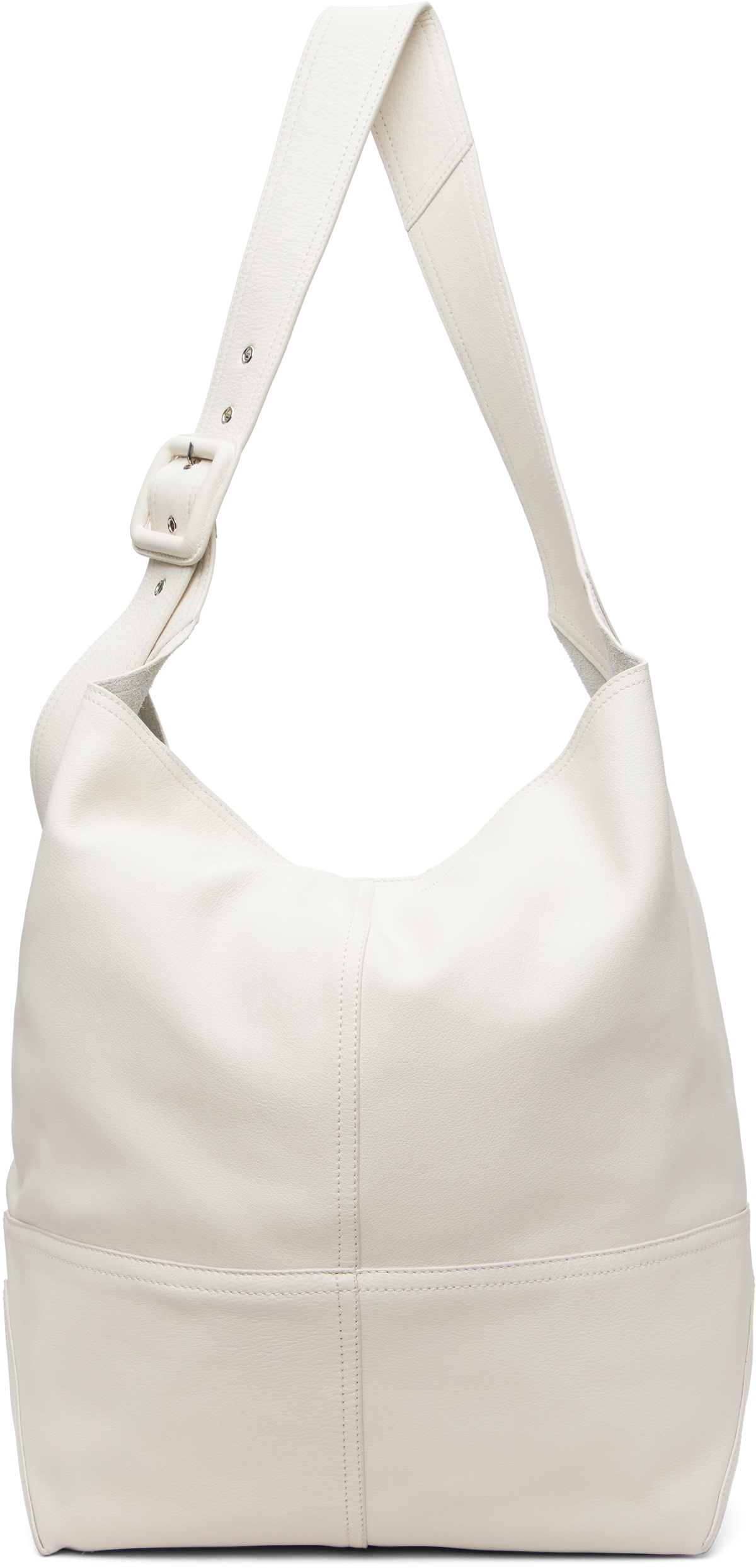 AMI Paris White Taurillon Leather Etienne Crossbody Bag