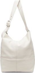 AMI Paris White Taurillon Leather Etienne Crossbody Bag