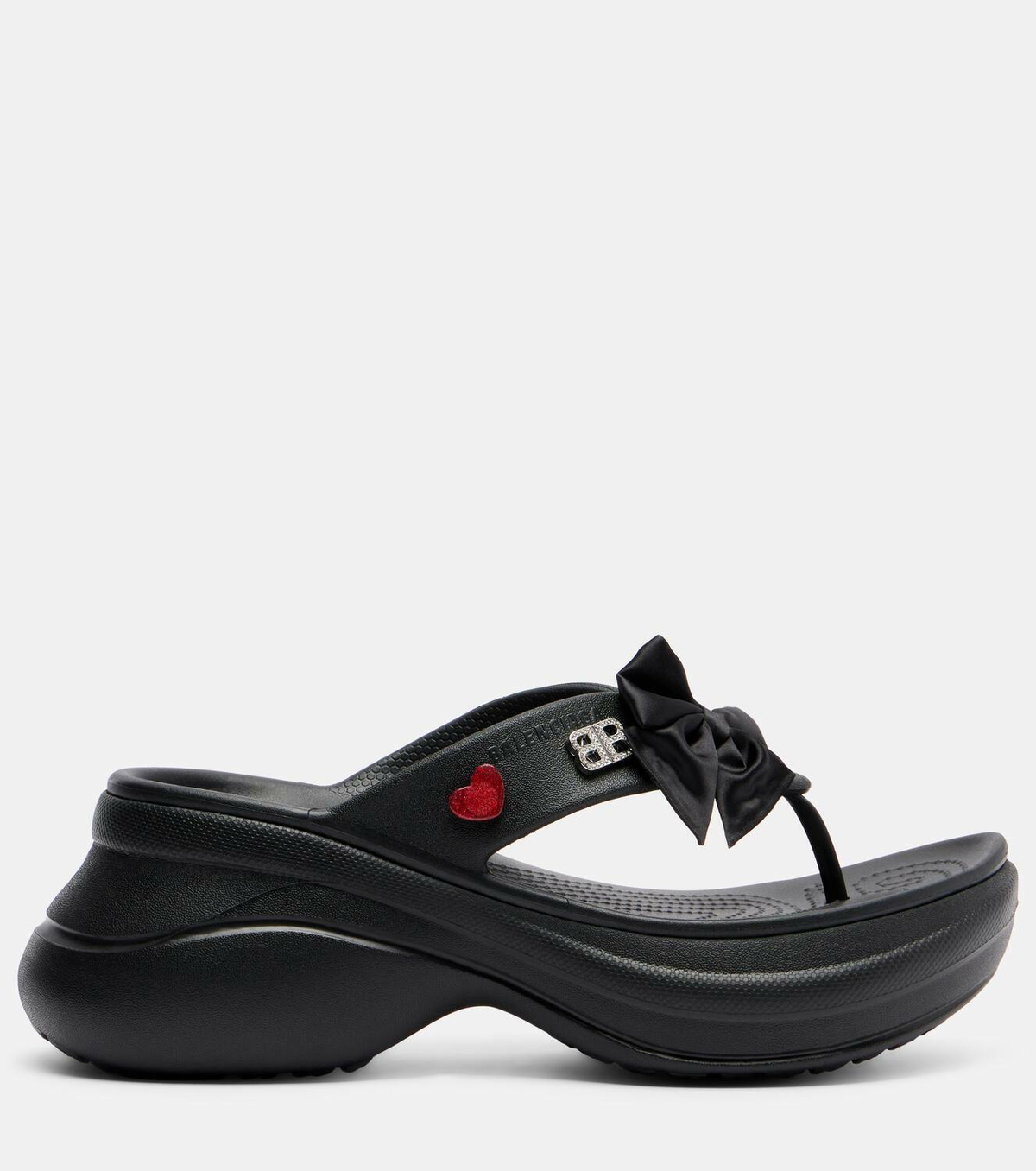 Balenciaga x Crocs Jibbitz platform thong sandals