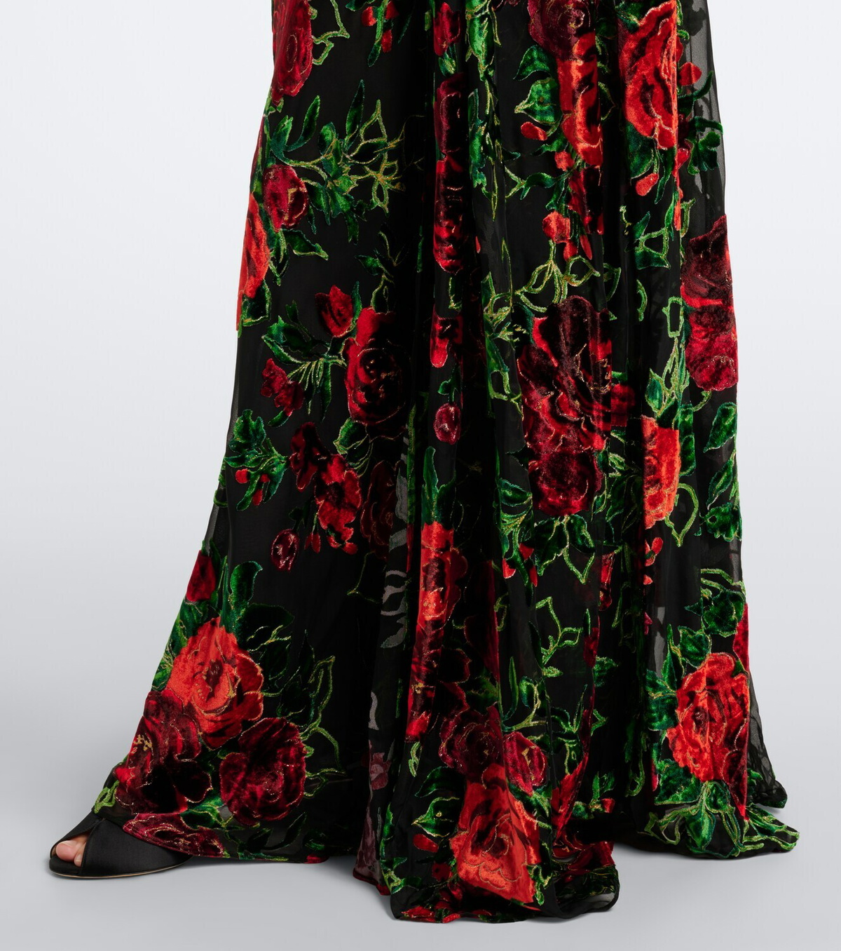 Rodarte Floral devoré velvet gown