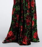 Rodarte Floral devoré velvet gown