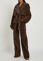 Armarium Luke Wide-leg Suede Trousers Brown