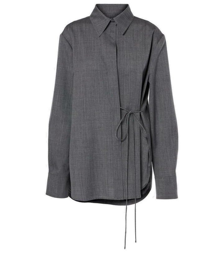 Photo: Jil Sander Belted wool shirt