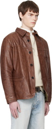 RRL Brown Car Leather Jacket