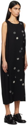 Y's Black Sleeve Less Midi Dress