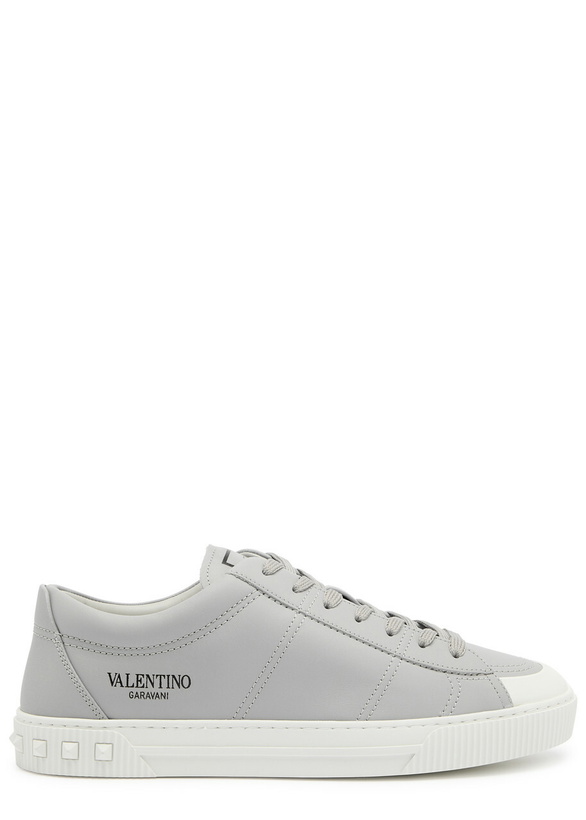 Photo: Valentino City Planet Leather Sneakers Grey