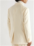 UMIT BENAN B - Cotton and Cashmere-Blend Corduroy Suit Jacket - Neutrals