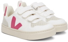 Veja Baby White & Pink Vegan V-10 Velcro Sneakers