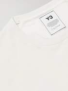 Y-3 - Logo-Print Cotton-Jersey T-Shirt - Neutrals