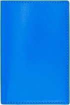 COMME des GARÇONS WALLETS Blue Super Fluo Card Holder
