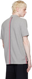 Thom Browne Gray Stripe Polo