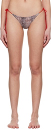 Miaou Brown & Red Kauai Bikini Bottom