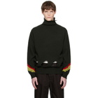 Toga Virilis Khaki Hole Knit Turtleneck