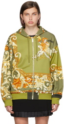 Versace Green Medusa Renaissance Print Hoodie