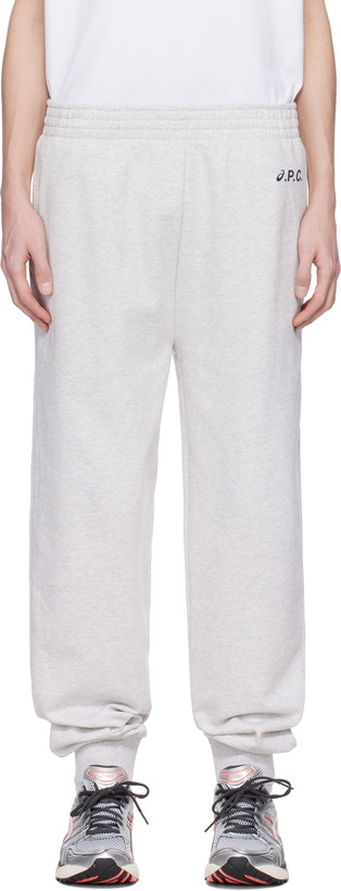 Photo: A.P.C. Gray ASICS Edition Hill Sweatpants