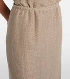 Leset Stella sequined linen-blend maxi skirt