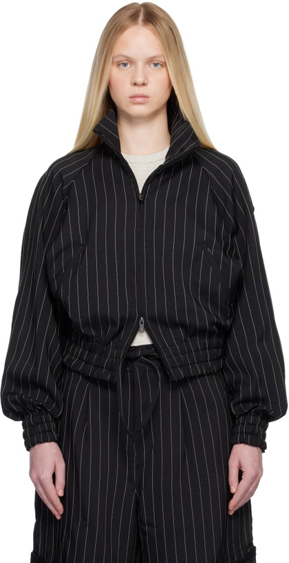 Photo: Y-3 Black Pinstripe Sport Uniform Blouson Jacket