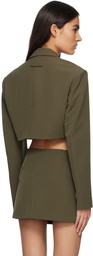 lesugiatelier Khaki Cutout Blazer