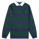 Polo Ralph Lauren Men's Stripe Rugby Shirt in Cruise Navy/College Green
