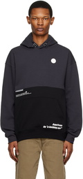 AAPE by A Bathing Ape Black & Gray Graphic Hoodie