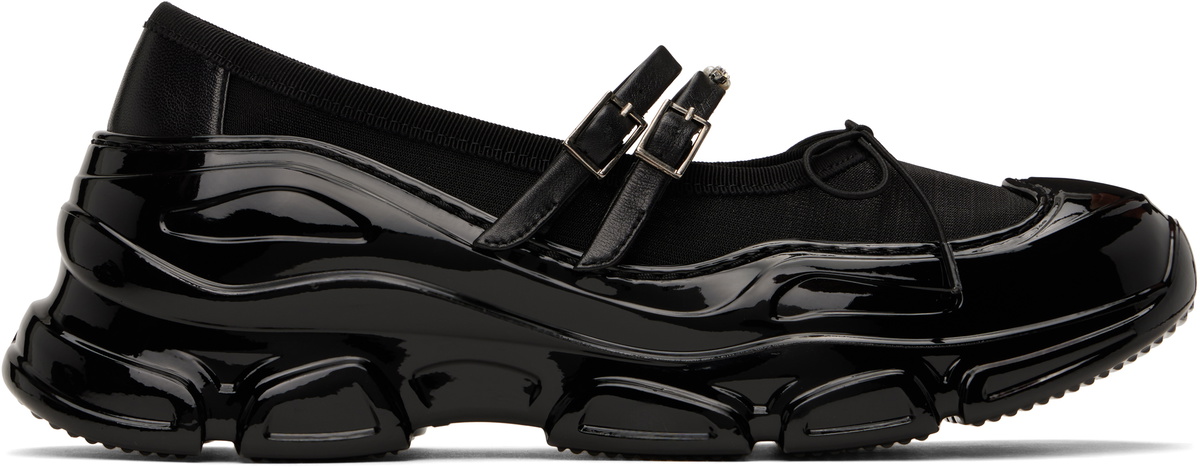 Simone Rocha Black Mesh Tracker Ballerina Sneakers