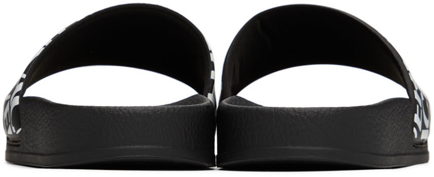 Versace Kids Black Printed Slides