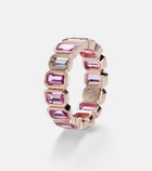 Shay Jewelry 18kt rose gold ring with pink sapphires and diamond