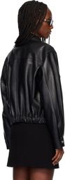 Versace Black Blouson Leather Jacket