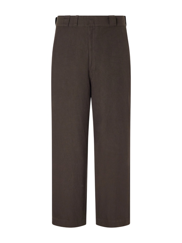 Photo: A.PRESSE - Straight-Leg Cotton and Silk-Blend Trousers - Brown