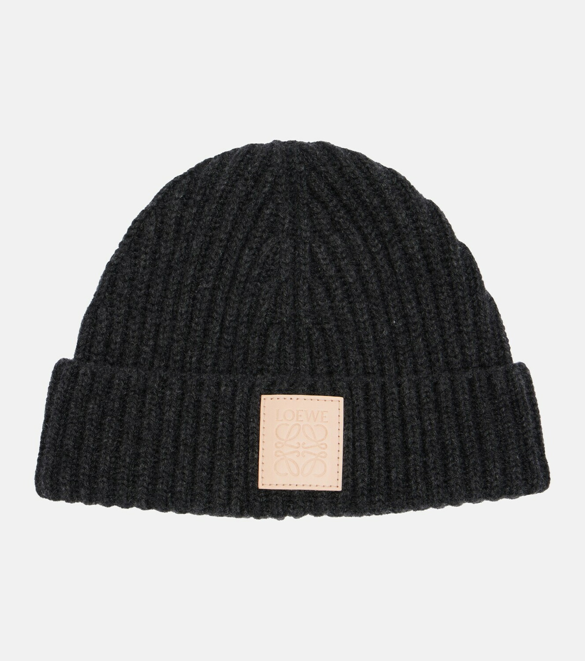 Loewe Anagram ribbed-knit cashmere beanie