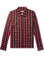 Wales Bonner - Lubaina Himid Printed Jersey Zip-Up Shirt - Red