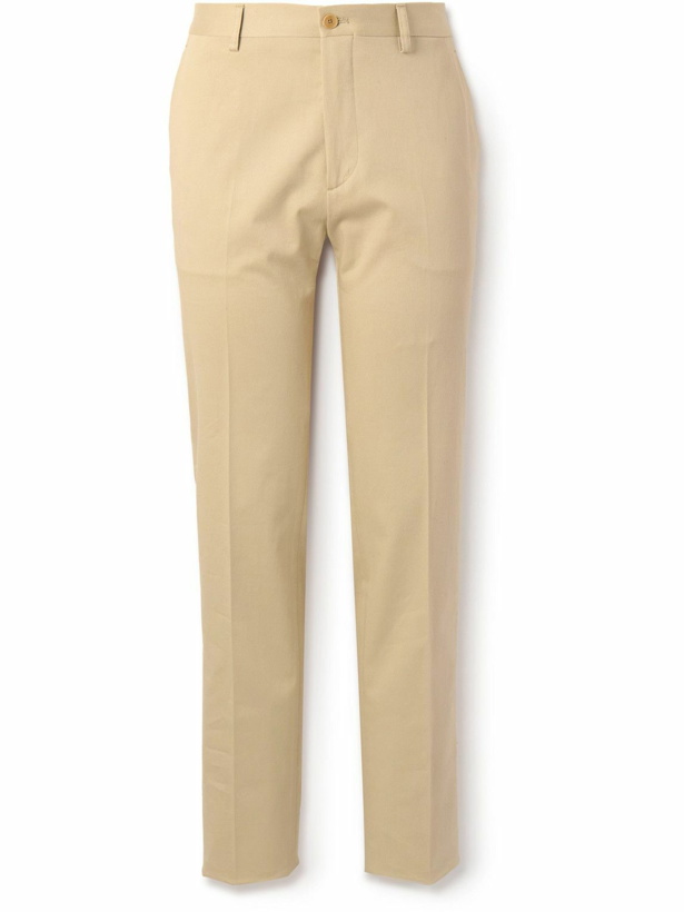 Photo: Etro - Slim-Fit Cotton-Blend Gabardine Trousers - Neutrals