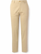 Etro - Slim-Fit Cotton-Blend Gabardine Trousers - Neutrals