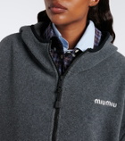 Miu Miu Hooded oversized fleece jacket