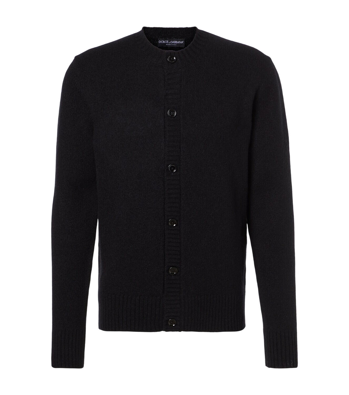 トップス DOLCE&GABBANA Logo Knit Cardigan Dolce & Gabbana - Ivory Wool Knit Cardigan with Embroidered